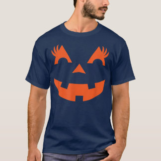 Camiseta Jack O Lanterna Face Pumpkin Eyelashes Halloween C