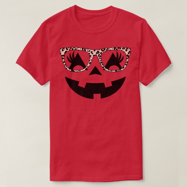 Camiseta Jack O Lanterna Face Pumpkin Eyelashes Halloween L (Frente do Design)