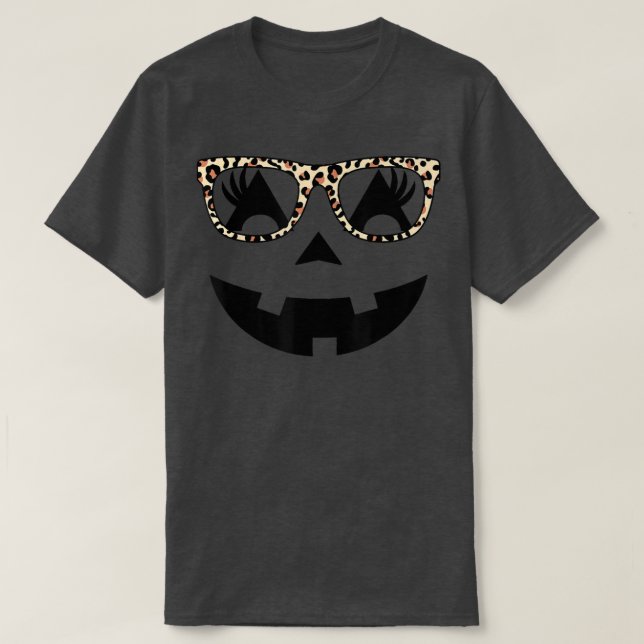 Camiseta Jack O Lanterna Face Pumpkin Eyelashes Halloween L (Frente do Design)