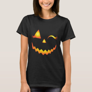 Camiseta Jack O Lanterna Face Pumpkin Eyelashes Hallowen Co