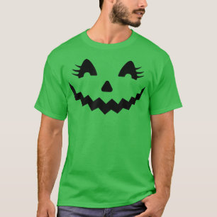Camiseta Jack O Lanterna Face Pumpkin Eyelashes Hallowen Co