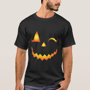 Camiseta Jack O Lanterna Face Pumpkin Eyelashes Hallowen Co