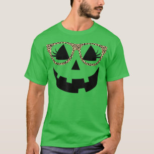 Camiseta Jack O Lanterna Face Pumpkin Hallowen Leopard Impr