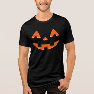 Camiseta Jack-o-Lanterna Laranja Olhos e Boca - Halloween