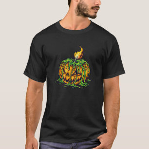 Camiseta Jack O Lanterna Monstro Vela do Dia das Bruxas