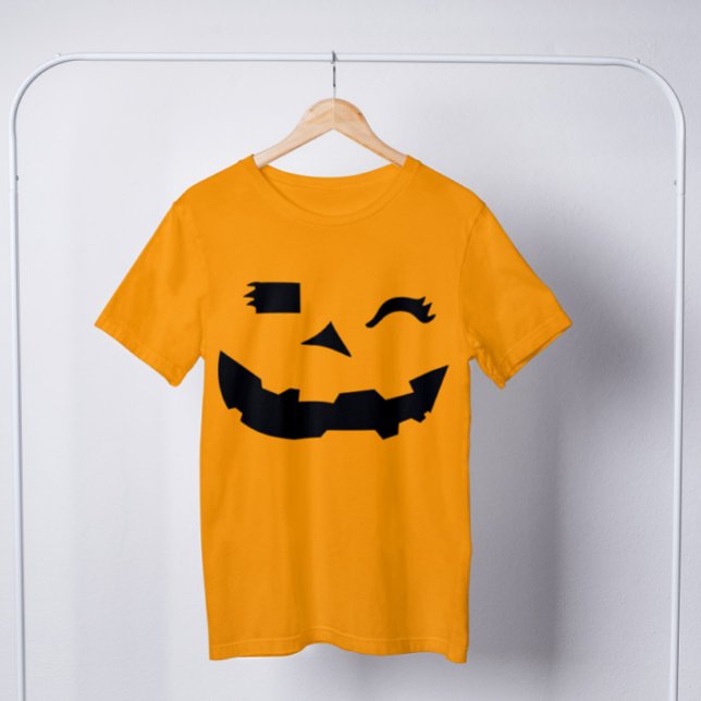 Camiseta Jack O Lanterna Pumpkin Face Laranja Halloween (Criador carregado)
