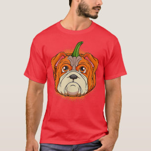 Camiseta Jack O Lanterna Pumpkin Inglês Bulldog Halloween C