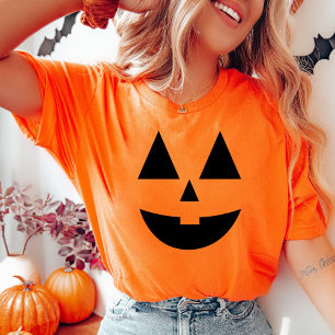 Camiseta Jack-O-Lanterna Pumpkin Rosto Halloween