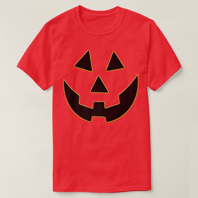 Camiseta Jack O' Lanterna Rosto Gigante Abóbora de Hallowee (Frente do Design)