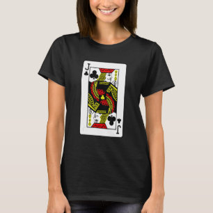 Camiseta Jack Of Clubs Poker Card Games Jogando Cartões Pre