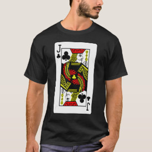 Camiseta Jack Of Clubs Poker Card Games Jogando Cartões Pre