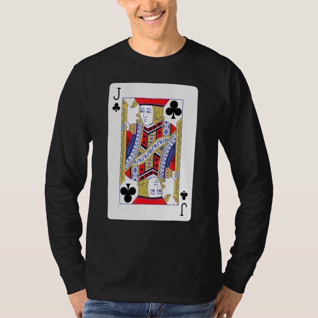 Camiseta Jack Of Clubs Tocando Cartão (Frente)