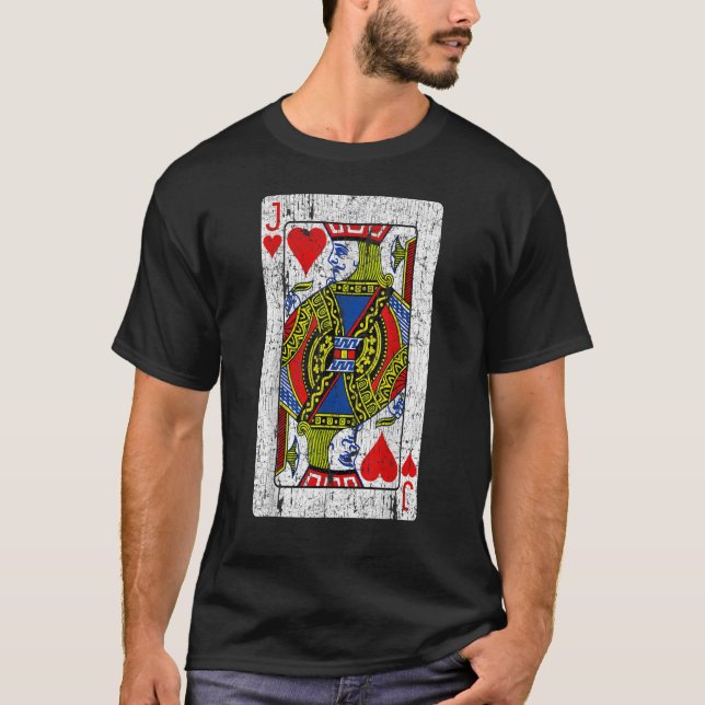 Camiseta Jack Of Hearts Playing Card Shirt Halloween Costum (Frente)