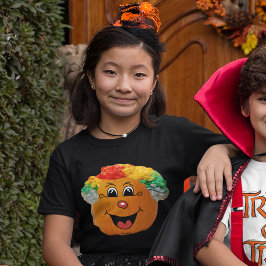 Camiseta Jack O'Lantern Cabeça De Palhaço, Meninas De Hallo