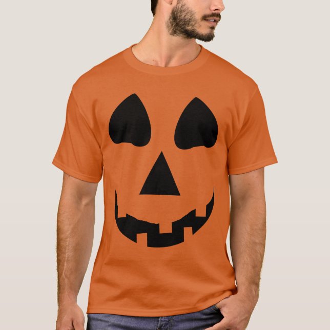 Camiseta Jack O'Lantern Pumpkin Damas Figurino de Halloween (Frente)