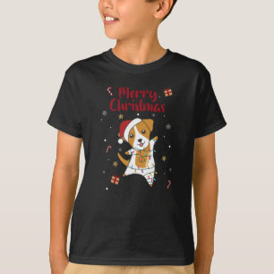 Camiseta Jack Russel Cachorro de Natal Cachorro de inverno