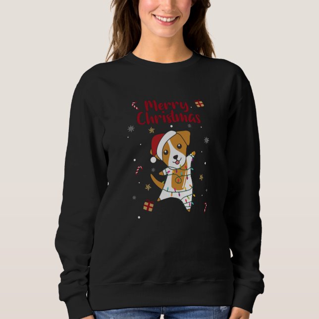 Camiseta Jack Russel Cachorro de Natal Cachorro de inverno  (Frente)