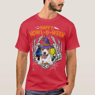 Camiseta Jack Russel Terrier Skeleton Heart Happy Howleen