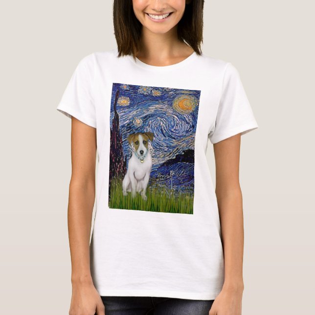 Camiseta Jack Russell 10 - Noite Estrelada (Frente)