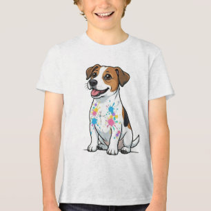 Camiseta Jack Russell Alegre e Diversão com Salpicos