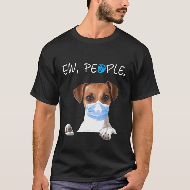 Camiseta Jack Russell Cachorro Ew Pessoas Cachorro Vestindo (Frente)