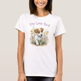 Camiseta Jack Russell Dog Mãe Floral