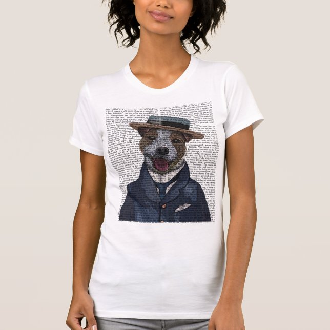 Camiseta Jack Russell na plataforma 2 (Frente)