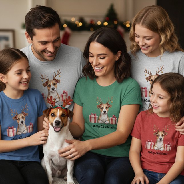 Camiseta Jack Russell Reindeer (Criador carregado)