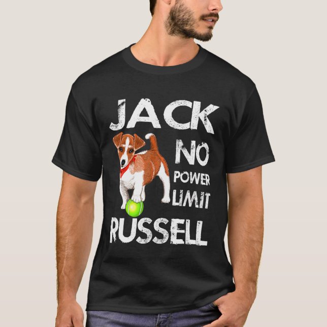 Camiseta Jack Russell Sem Limite De Energia Para Cachorro (Frente)