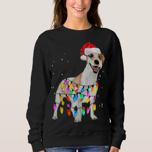 Camiseta Jack Russell Terrier Cachorro de Natal Luzes de Ca