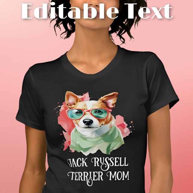 Camiseta Jack Russell Terrier Cachorro Mãe Óculos escuros (Criador carregado)