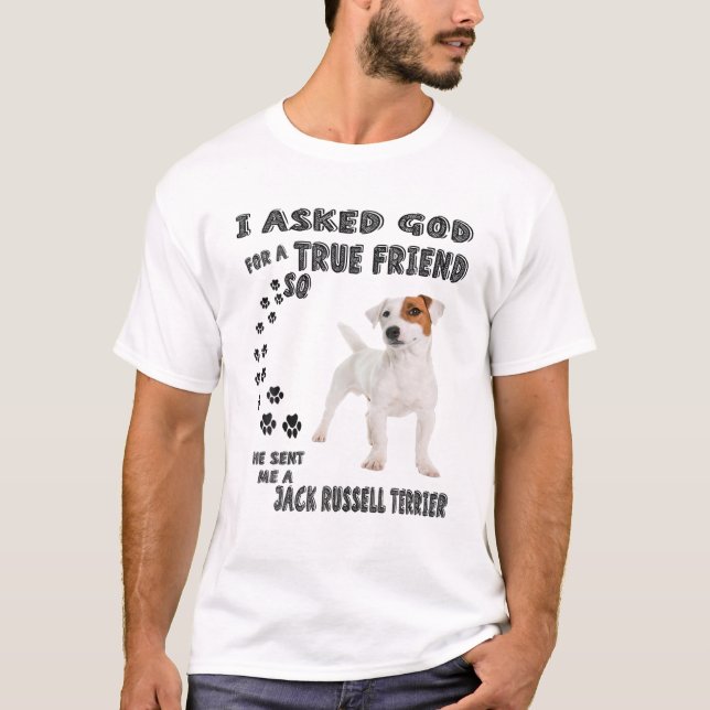 Camiseta Jack Russell Terrier Cita Mãe, Pai De Cachorro Par (Frente)