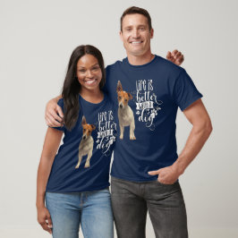 Camiseta Jack Russell Terrier Dog Life É Melhor Com Um Cão