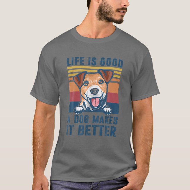 Camiseta Jack Russell Terrier Dog Oferece Engraçado Jack Ru (Frente)