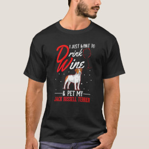 Camiseta Jack Russell Terrier E Vinho