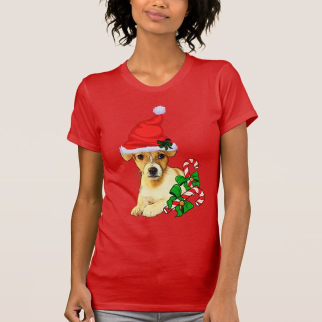 Camiseta Jack Russell Terrier Natal Alegre (Frente)