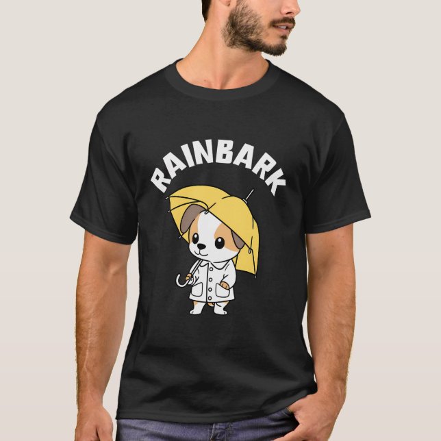 Camiseta Jack Russell Terrier Rainbark Funny Dog Umbrella (Frente)