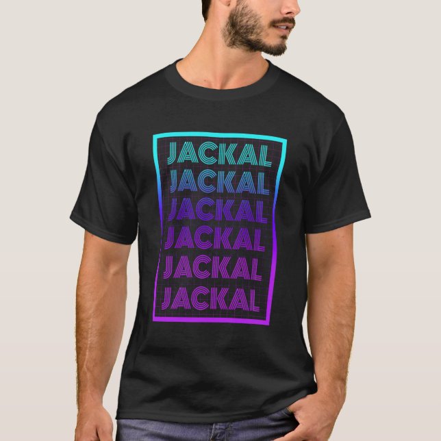Camiseta Jackal Animal 70'S Retro Jackal (Frente)