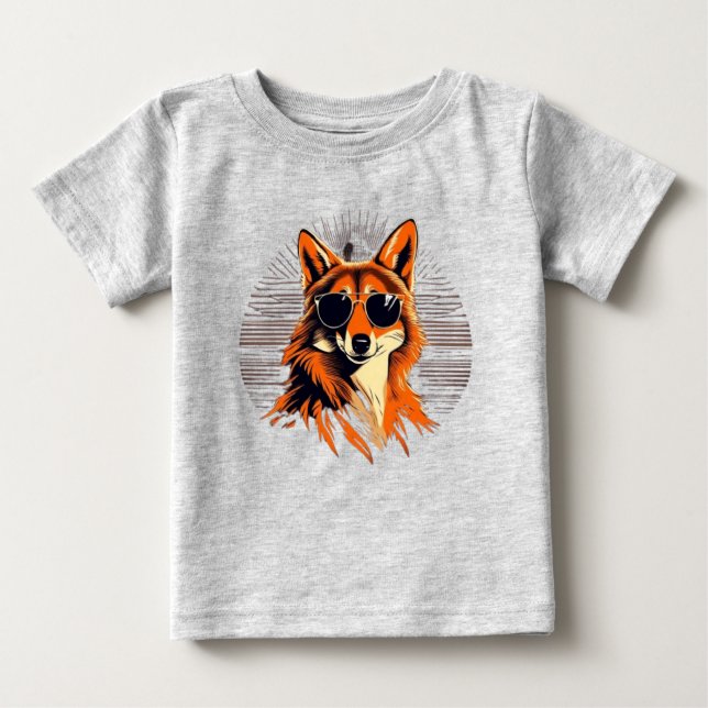 Camiseta Jackal com óculos de sol nas ideias de presentes d (Frente)