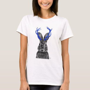 Camiseta Jackalope com Blue Antlers