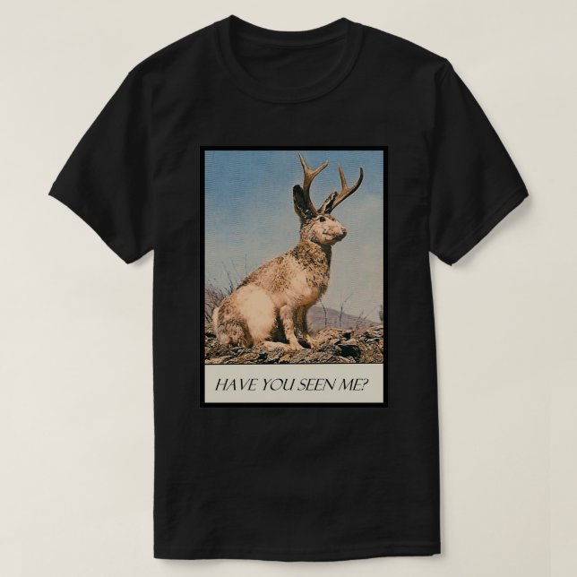 Camiseta Jackalope, Você Me Viu? (Frente do Design)