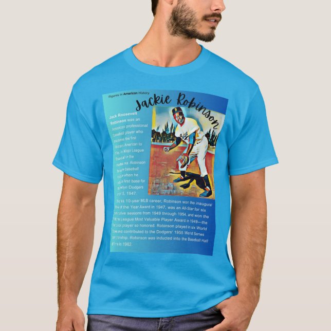 Camiseta Jackie Robinson - Números na História Americana (Frente)