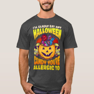 Camiseta JackOLantern Pumpkin Trick Tratat Alergia Candy Ha