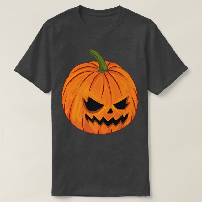 Camiseta JackOLanterna de Pumpkin de Figurino de Halloween (Frente do Design)