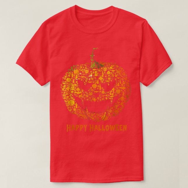 Camiseta JackOLanterna Halloween Pumpkin, Pumpkin Desi (Frente do Design)