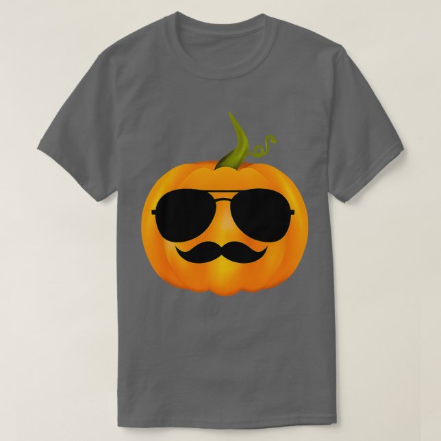 Camiseta Jackolanterna Pumpkin Óculos de sol (Frente do Design)