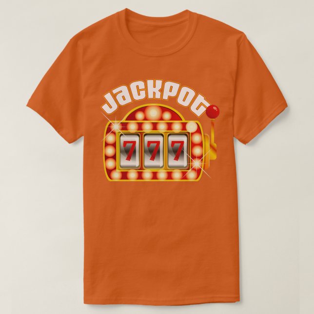 Camiseta Jackpot Gambling Gambler Gamble Machine (Frente do Design)