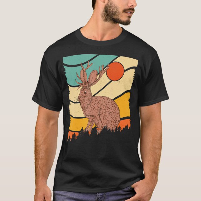 Camiseta Jackrabbit Desert Sunset Mountain Cactus Sunshine  (Frente)