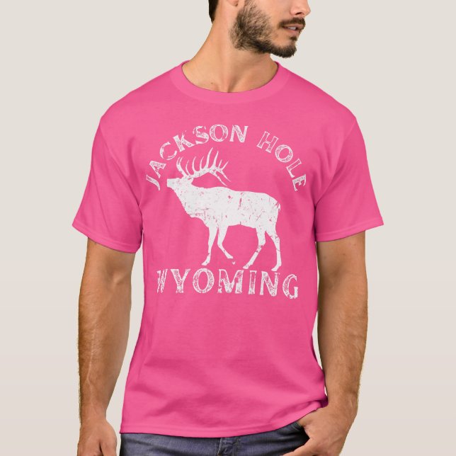 Camiseta Jackson Hole Wyoming Elk Nature Caminhando Ao Exte (Frente)