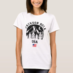 Camiseta Jackson Hole Wyoming Ski Resort Alpino Skiing Amer